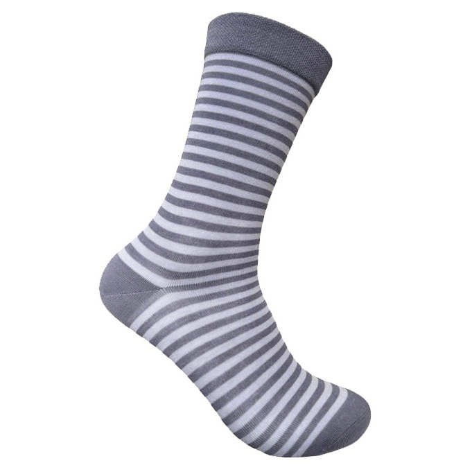 Designer Textile Classic Fine Stripe Crew Sock